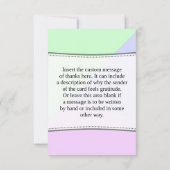 Personalisierter "Dank für dort sein!" Karte (Rückseite)