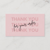 Personalisierter Dank für Ihr Kartengeschäft Visitenkarte (Vorderseite)