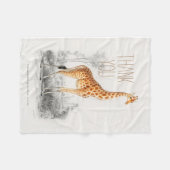 Personalisierter Dank für Ihr Tier Giraffe Fleecedecke (Vorderseite (Horizontal))