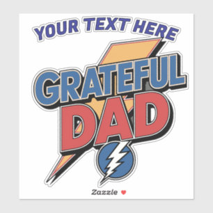 Personalisierter dankbarer Dad Superheld Aufkleber