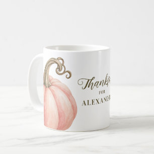 Personalisierter dankbarer Kürbis Thanksgiving Nam Kaffeetasse