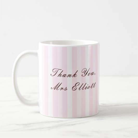 Personalisierter Dankeschön-Lehrer-Mug Kaffeetasse (Links)