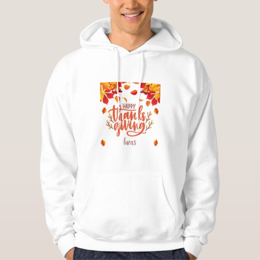 personalisierter Danksagername Hoodie (Vorderseite)