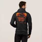 personalisierter Danksagername Hoodie (Schwarz voll)