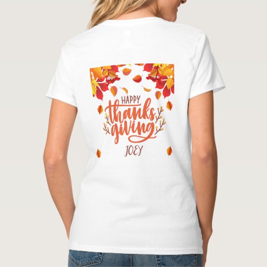 personalisierter Danksagername T-Shirt (Rückseite)