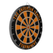 Personalisierter Dartboard für  Familiennamen Dartscheibe (Vorderseite Links)