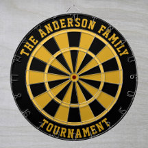Personalisierter Dartboard für Familiennamen
