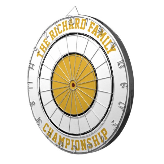 Personalisierter Dartboard für Familiennamen Dartscheibe (Vorderseite rechts)