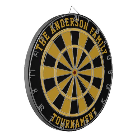 Personalisierter Dartboard für  Familiennamen Dartscheibe (Vorderseite Links)