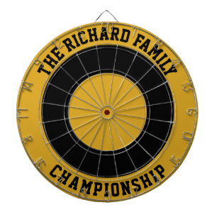Personalisierter Dartboard für Familiennamen Dartscheibe