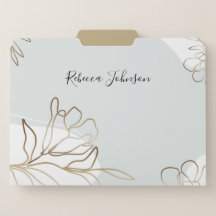 Personalisierter Dateiordner mit floraler Natur