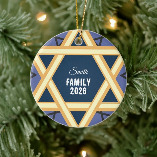 Personalisierter David Keramik Ornament (Baum)
