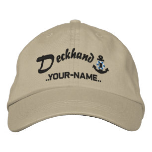 Personalisierter Deckhand-Rettungsanker-Name Schwa Bestickte Baseballkappe