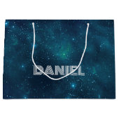 Personalisierter Deep Space Große Geschenktüte (Vorderseite)