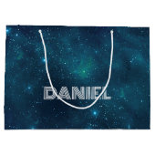 Personalisierter Deep Space Große Geschenktüte (Rückseite)