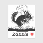 Personalisierter Degu-Silhouette Notebook-Aufklebe Aufkleber (Blatt)