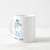Personalisierter Delfin-Abschluss Kaffeetasse (Vorderseite Links)