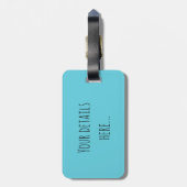 Personalisierter Delphin-Gepäck-Umbau Gepäckanhänger (Rückseite vertikal)