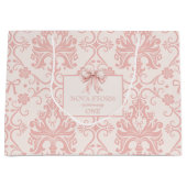 Personalisierter Demasee Rosa Coquette Meilenstein Große Geschenktüte (Vorderseite)