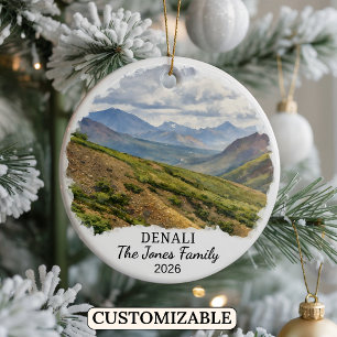 Personalisierter Denali-Nationalpark, Alaska nach Keramik Ornament