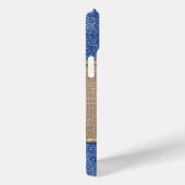 Personalisierter Denim & Leder mit rosa Bow Case-Mate iPhone Hülle (Rückseite / Rechts)