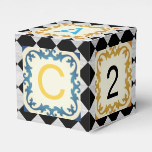 Personalisierter der Block-Gastgeschenk-Kasten der Geschenkschachtel