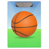 Personalisierter der Sport-Basketball-sonniger Tag Klemmbrett (Vorderseite)