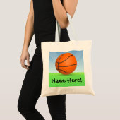 Personalisierter der Sport-Basketball-sonniger Tag Tragetasche (Vorderseite (Produkt))