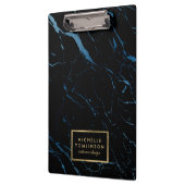 Personalisierter Designer für Schwarz und Blau Klemmbrett (Links)