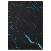 Personalisierter Designer für Schwarz und Blau Klemmbrett (Rückseite)