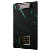 Personalisierter Designer für Schwarz und Grün Klemmbrett (Links)