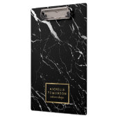 Personalisierter Designer für Schwarz-Weiß-Marmor Klemmbrett (Links)