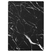 Personalisierter Designer für Schwarz-Weiß-Marmor Klemmbrett (Rückseite)