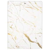 Personalisierter Designer für weißes und goldenes Klemmbrett (Rückseite)