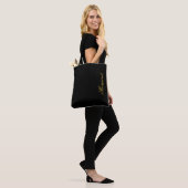 Personalisierter Designername Schwarz Tasche (Am Model)