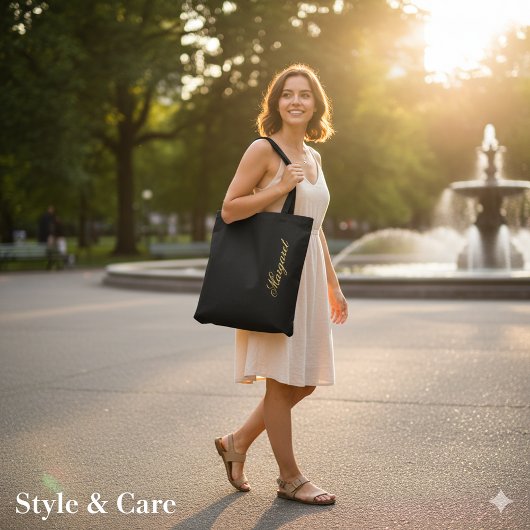 Personalisierter Designername Schwarz Tasche