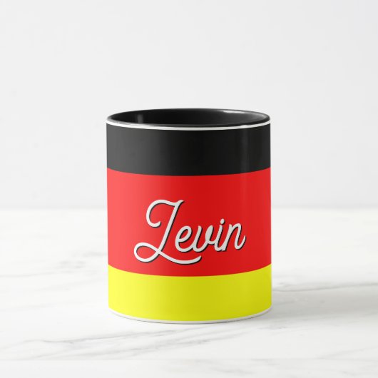 Personalisierter deutscher Flaggenkombo Tasse (Zentrum)