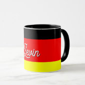 Personalisierter deutscher Flaggenkombo Tasse (VorderseiteRechts)