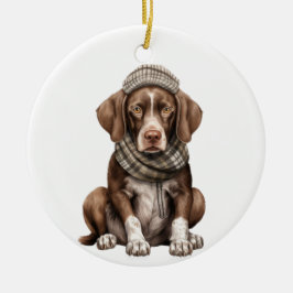 Personalisierter deutscher Kurzfilm-Hund Art Ce Keramik Ornament