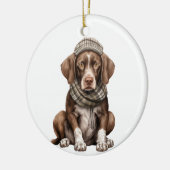 Personalisierter deutscher Kurzfilm-Hund Art Ce Keramik Ornament (Links)