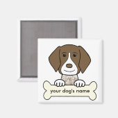 Personalisierter deutscher Kurzzeiger Magnet (Vorderseite/Rückseite)