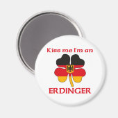 Personalisierter deutscher Kuss Ich bin Erdinger Magnet (Vorderseite/Rückseite)