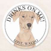 Personalisierter deutscher Pinscher Wedding Runder Pappuntersetzer (Vorderseite)