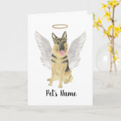 Personalisierter deutscher Schäferhund Beileid Ber Karte (Gelbe Blume)