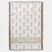 Personalisierter deutscher Schäferhund (Black & Ta Decke (Vorderseite Vertikal)