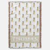 Personalisierter Deutscher Schäferhund Decke (Vorderseite Vertikal)