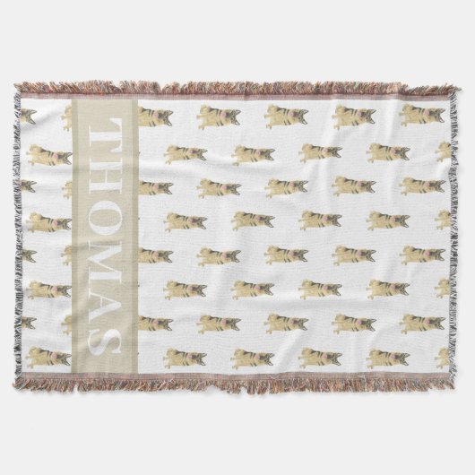 Personalisierter Deutscher Schäferhund Decke (Vorderseite)