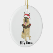 Personalisierter Deutscher Schäferhund Keramik Ornament (Rechts)