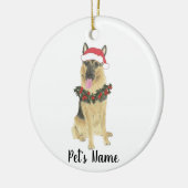 Personalisierter Deutscher Schäferhund Keramik Ornament (Links)