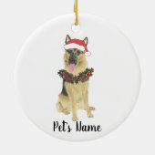Personalisierter Deutscher Schäferhund Keramik Ornament (Hinten)